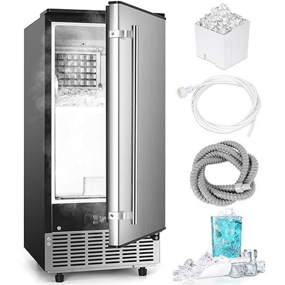Commercial Under Counter Ice Maker 80Lbs/Day