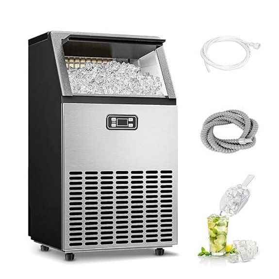 Commercial Ice Maker Machine 100lbs/Daily Self-Cleaning