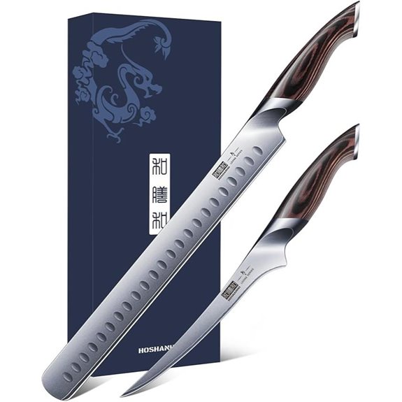 HOSHANHO BBQ Carving Knife Set in High Carbon Steel