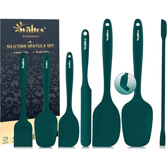 Walfos 7-Piece Silicone Spatula Set High Heat Resistant