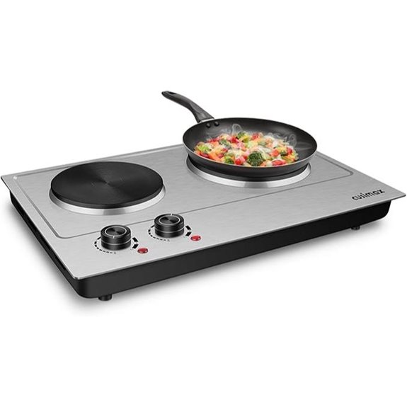 CUSIMAX 1800W Double Hot Plate Cooktop