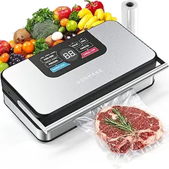 Powerful 95kPa Food Vacuum Sealer with Digital Display