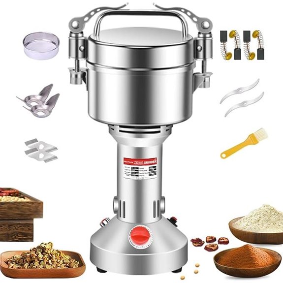 850g Electric Grain Grinder with High-Speed Stainless Steel