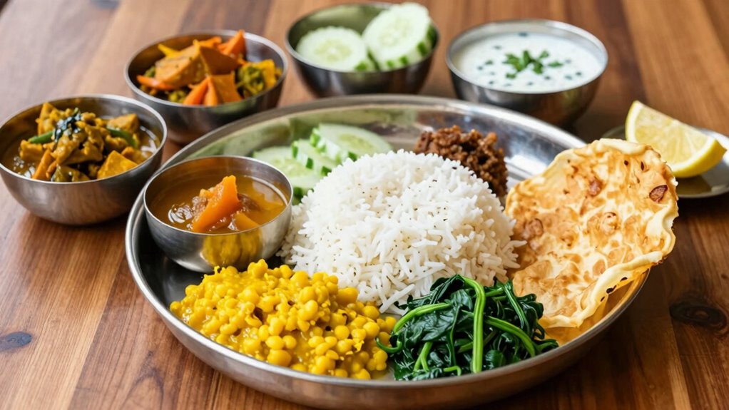 homemade balanced weekly thali