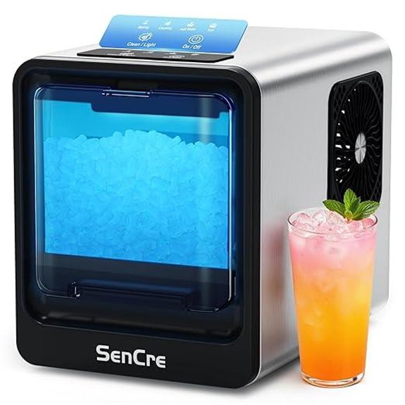 Nugget Ice Maker with Auto Refill and Self-Cleaning