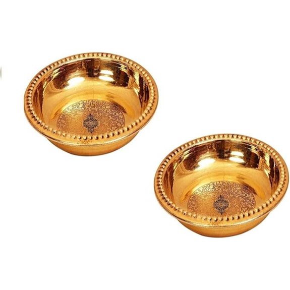 Indian Art Villa Brass Rice Plate Set of 2
