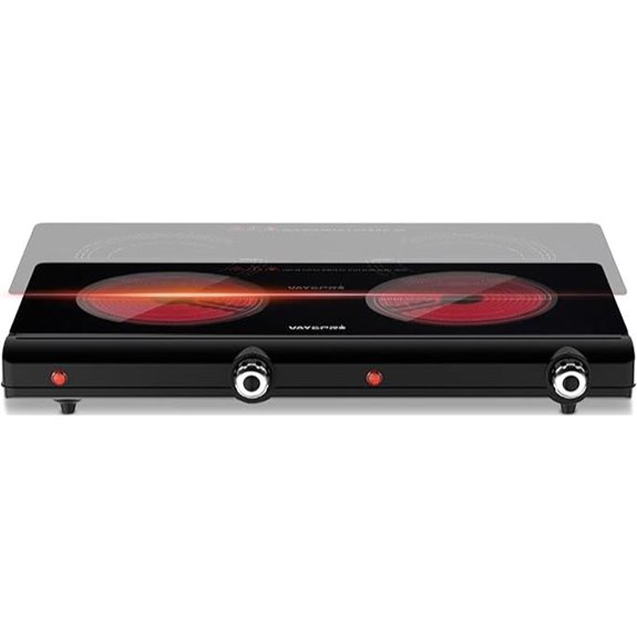 Infrared Double Burner Electric Cooktop (1800W)