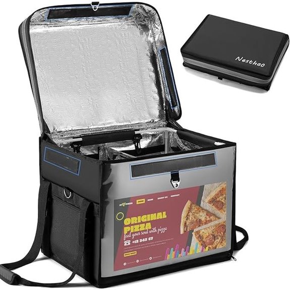 Insulated Food Delivery Bag with Support Frame