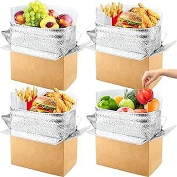 UNIFAMILY 4-Pack Insulated Shipping Boxes for Food