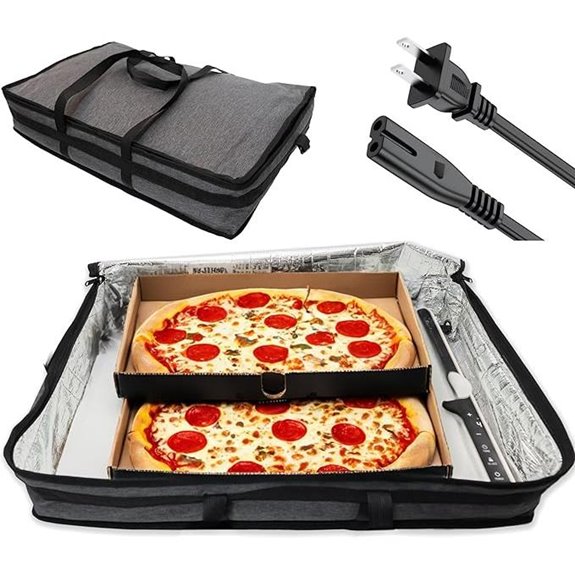 Heated Pizza Delivery Bag with Heating Pad