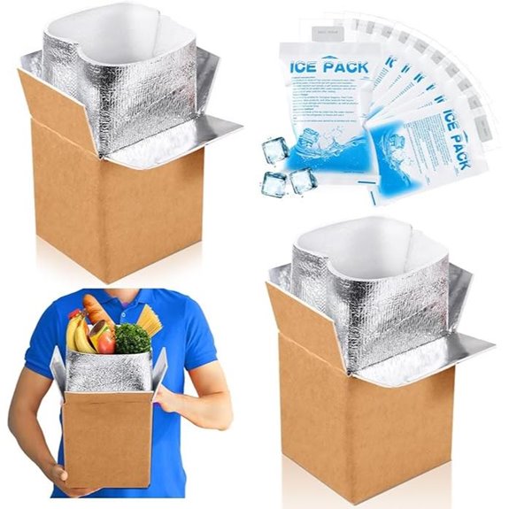 Honoson 2 Pcs Insulated Shipping Boxes with Ice Pack