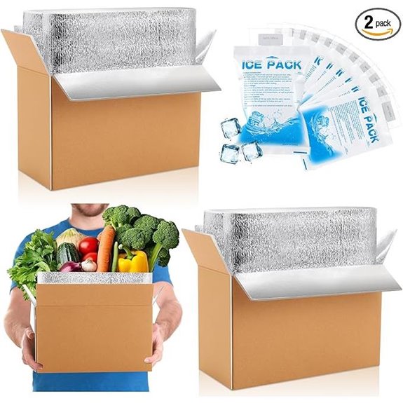 Honoson 2 Pcs Insulated Shipping Boxes with Ice Pack