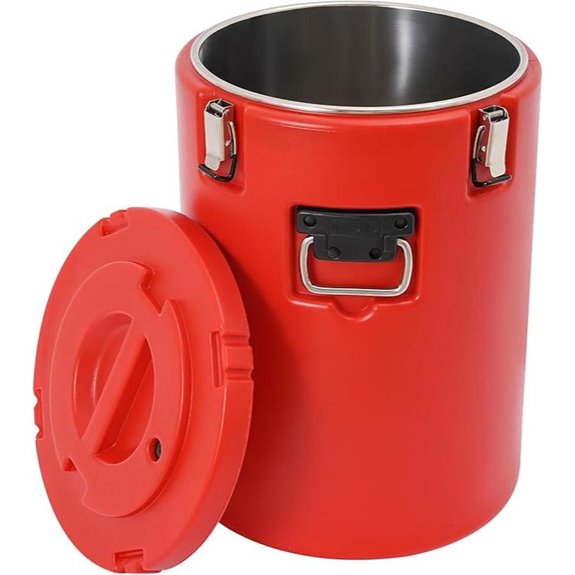 Insulated Stainless Steel Soup Carrier for Parties and Cafes