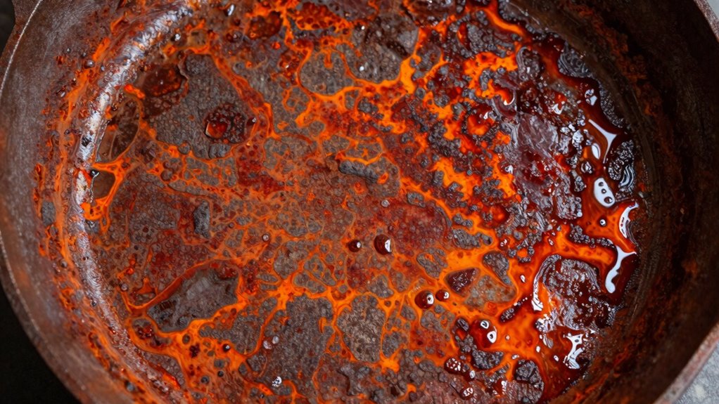 iron oxidation from moisture