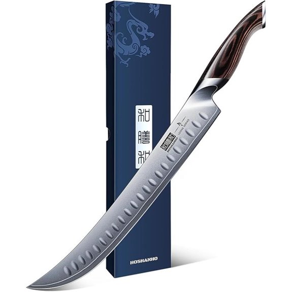 HOSHANHO 12-Inch Japanese Carbon Steel Carving Knife