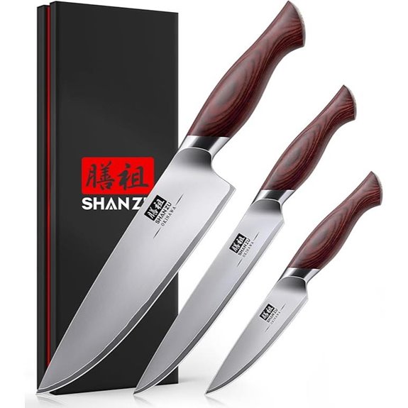 SHAN ZU Japanese Knife Set 3-Piece Chef Knives