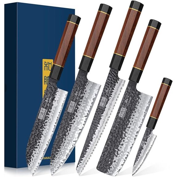 HOSHANHO 5-Piece Japanese High Carbon Steel Knife Set
