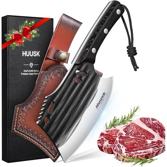 Huusk Japanese Meat Cleaver with Sheath