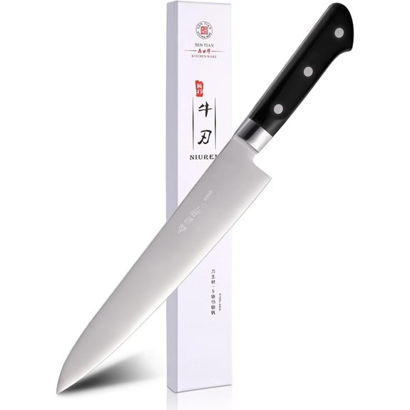 Japanese Chef Knife - 9.5-inch Sushi Knife with Ergonomic Handle