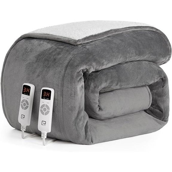 EHEYCIGA King Size Electric Heated Blanket with Dual Controls