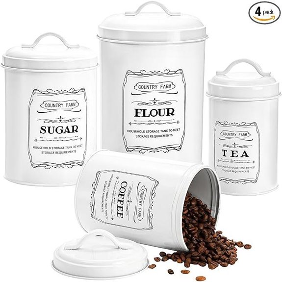 Yarlung 4-Piece Kitchen Canister Set with Airtight Lids