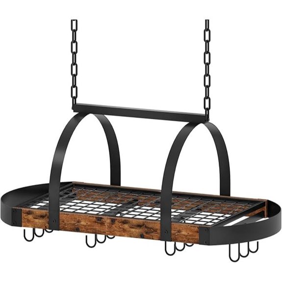 kitchen hanging pot rack