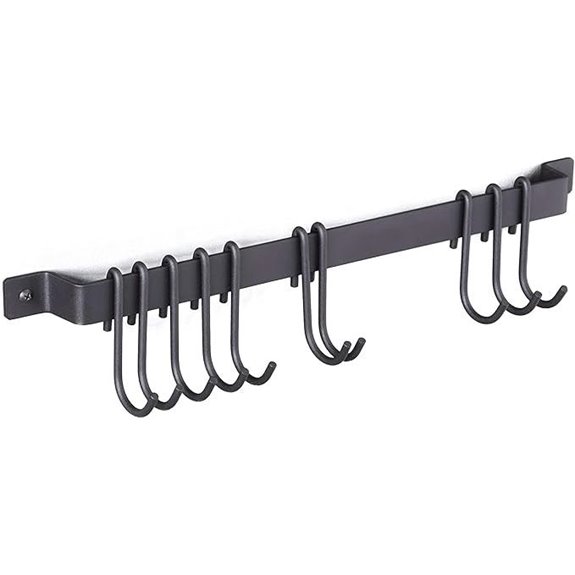 Wallniture Gourmet Kitchen Rail with 10 Hooks