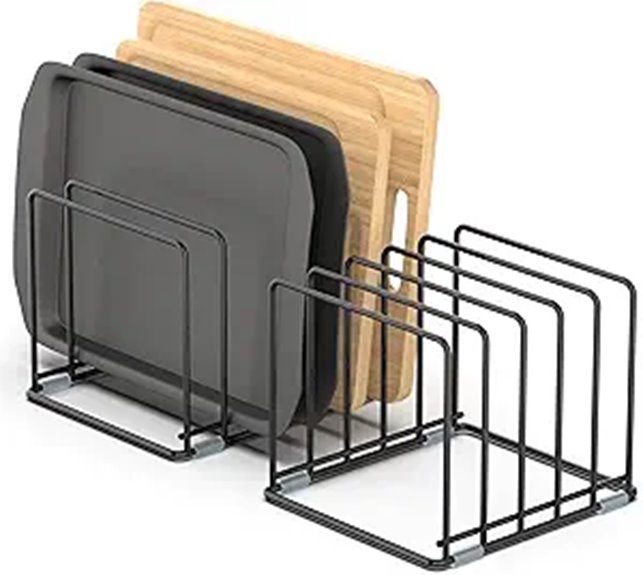 2-Pack Kitchen Cutting Board & Baking Sheet Organizer