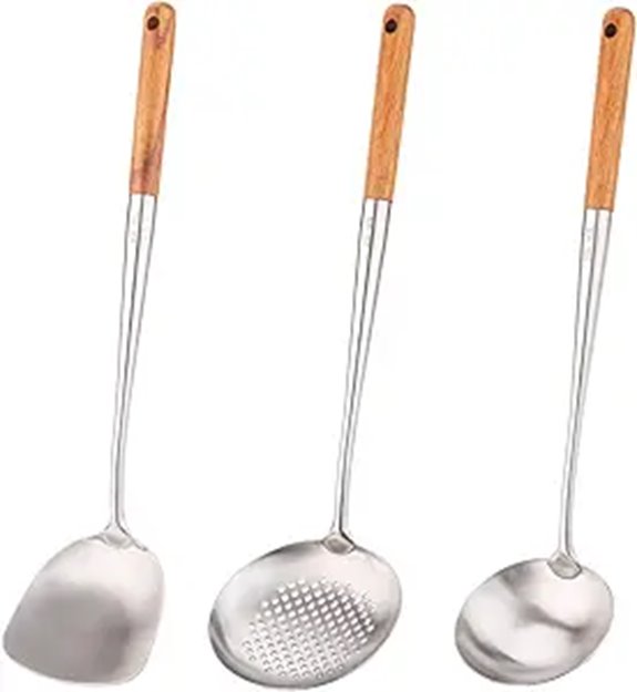 FJNATINH Wok Spatula and Ladle Set