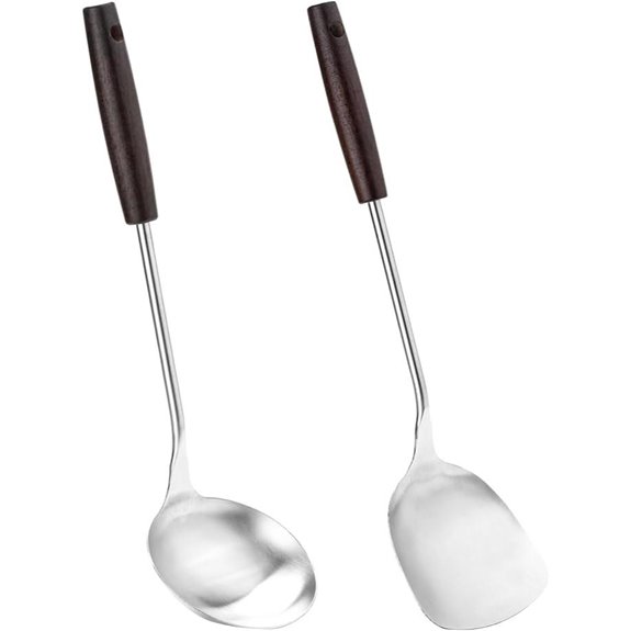 FJNATINH Wok Spatula and Ladle Set (14-15)