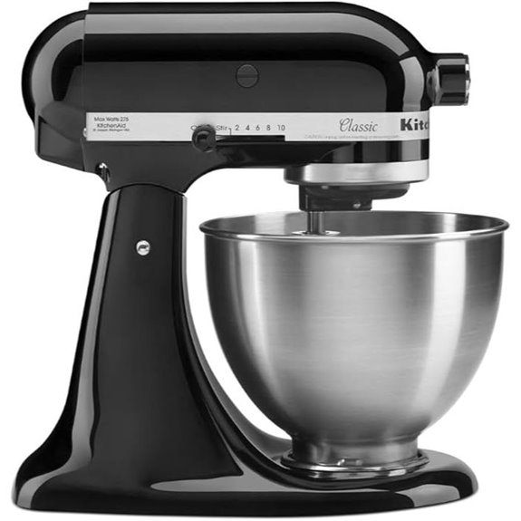 KitchenAid Classic Series 4.5 Quart Tilt-Head Stand Mixer K45SS Onyx Black