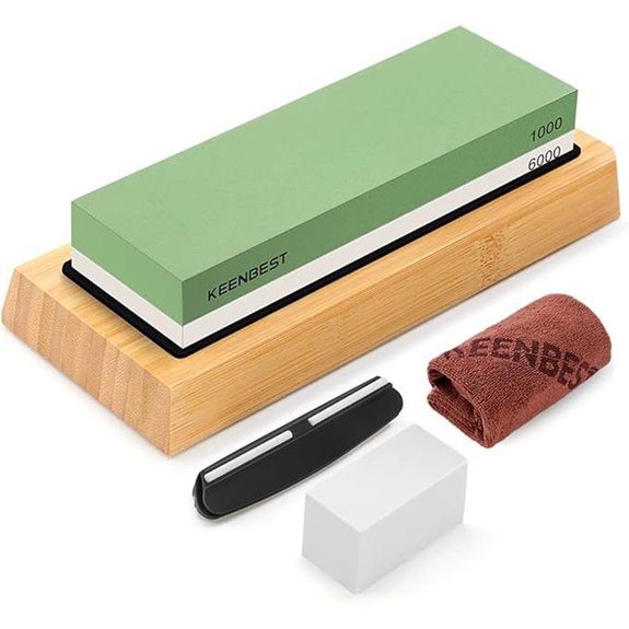 Whetstone Knife Sharpening Kit with Angle Guide