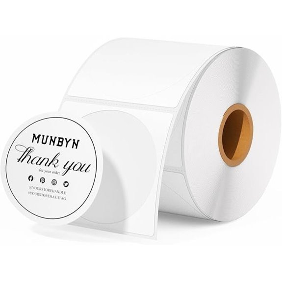 MUNBYN 2-Inch Circular Thermal Sticker Labels (750 Sheets)
