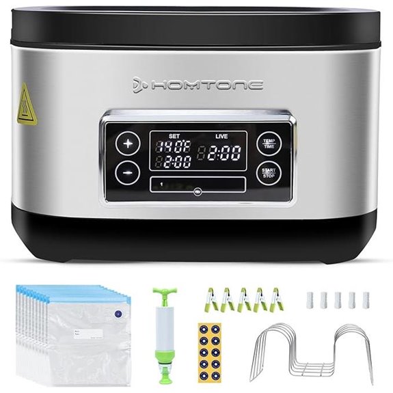 Homtone 8 Quart Sous Vide Cooker with Accessories