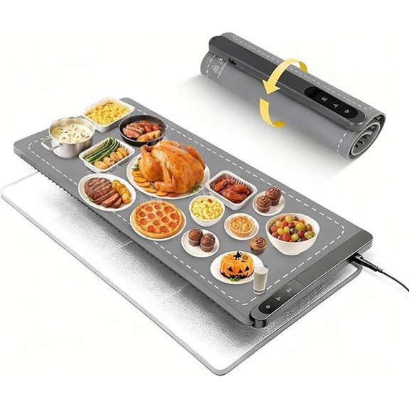 Large Food Warming Mat with Adjustable Heat