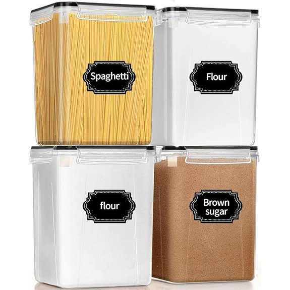Praki Large Airtight Food Storage Containers (4 pcs)