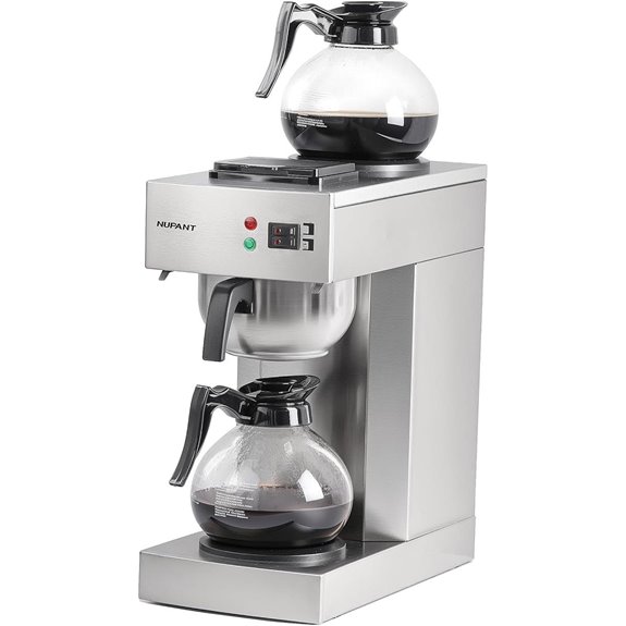 12-Cup Commercial Drip Coffee Maker with Carafes