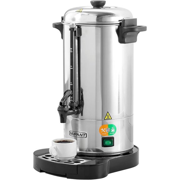 Commercial 50-Cup Coffee Urn with Keep Warm Mode