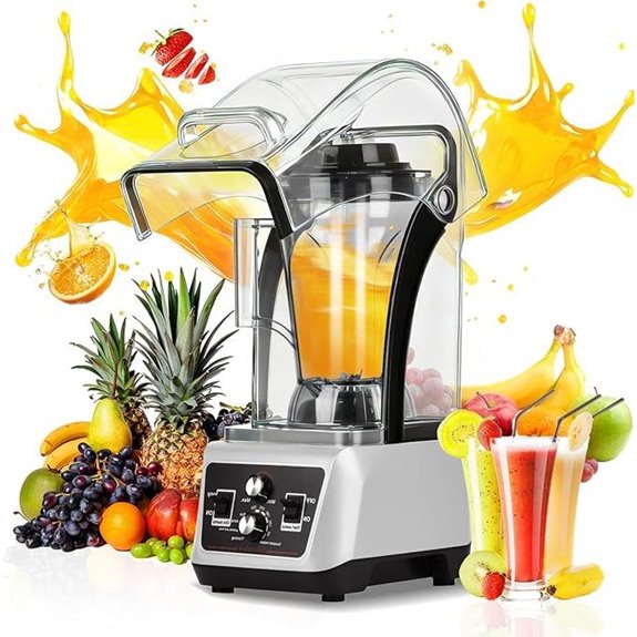 153Oz Commercial Blender with Multi-Speed Settings