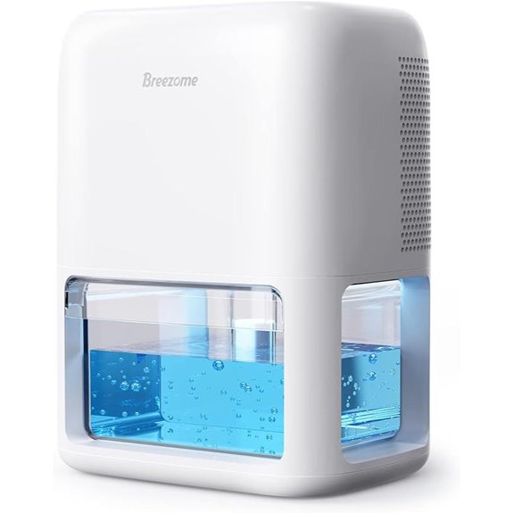 BREEZOME 60 OZ Dehumidifier with Sleep Mode and Lights
