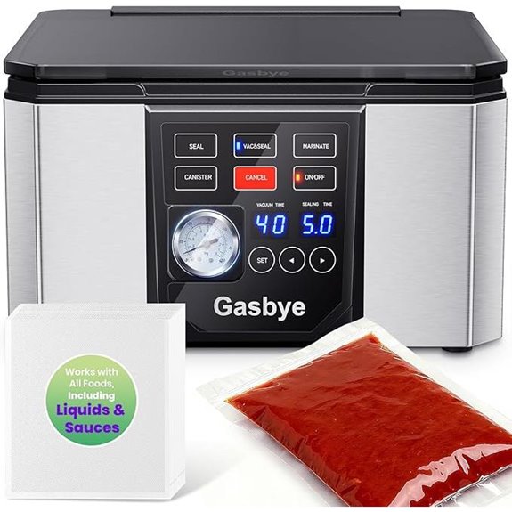 Large Chamber Vacuum Sealer with Bags and Replaceable Bar