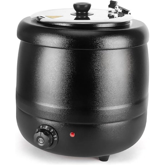 10.5QT Commercial Soup Kettle with Lid and Insert