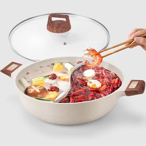7-Quart Divided Shabu Shabu Hot Pot with Lid