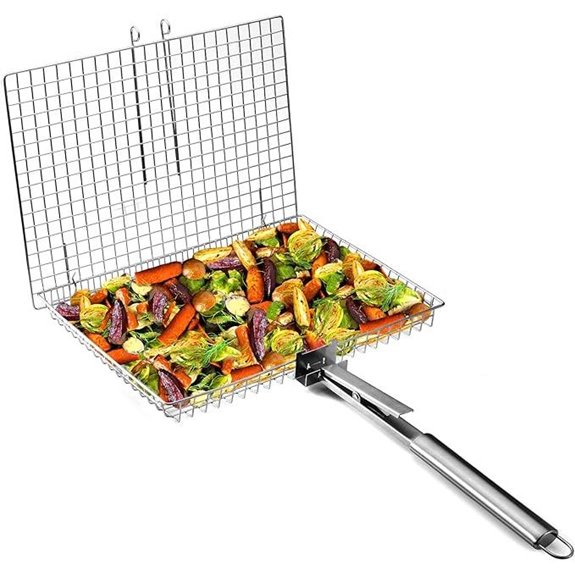 Extra Large Grill Basket with Detachable Handle