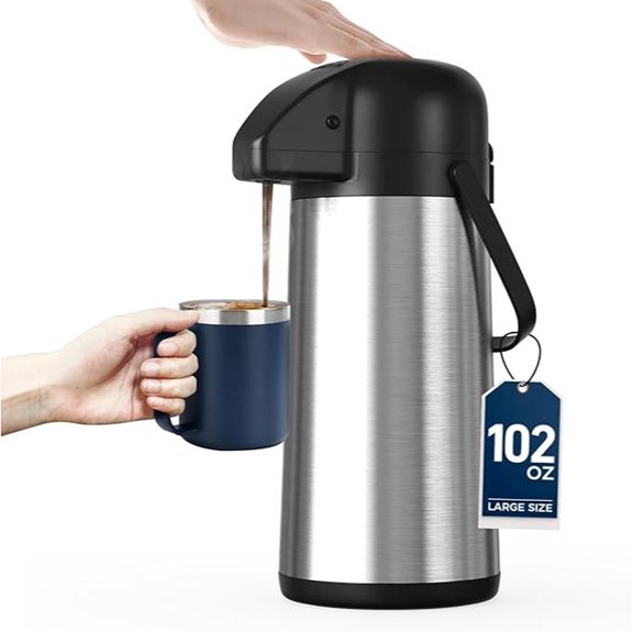 Gezoss 102oz Insulated Coffee Dispenser with Pump