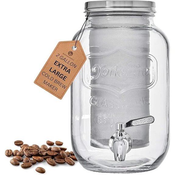 2-Gallon Cold Brew Coffee Maker with Metal Spigot