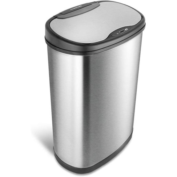 Ninestars DZT-50-25 Motion Sensor Trash Can Large Silver