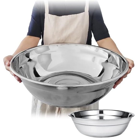 Oversized 16 Qt Stainless Steel Bowl for Kitchen