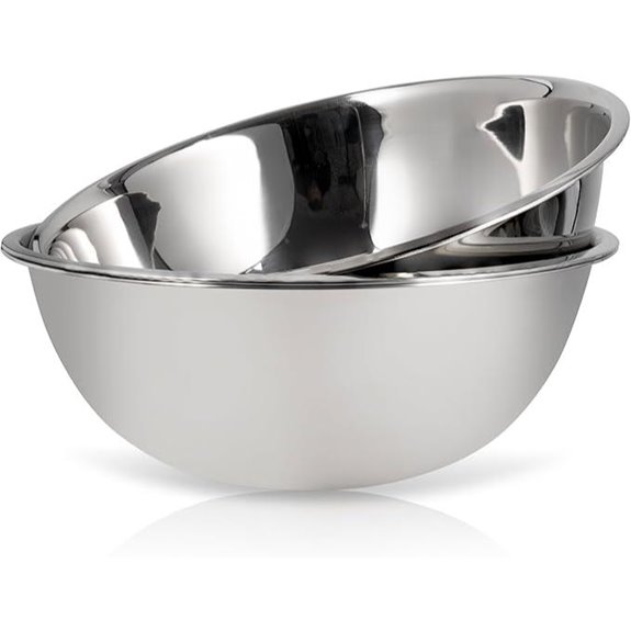 WHYSKO Large Stainless Steel Mixing Bowls (Set of 3)