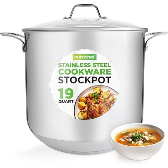 NutriChef 19-Quart Stainless Steel Stockpot